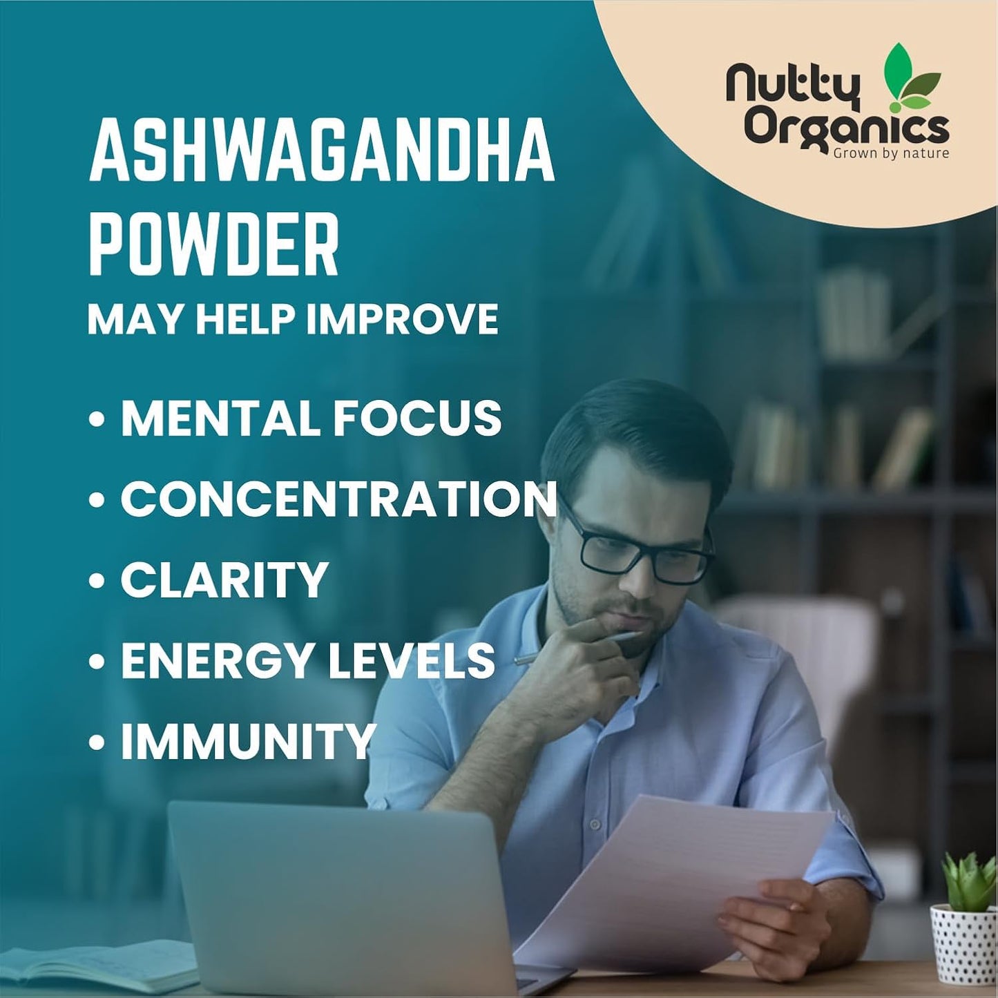 Certified Organic Ashwagandha Powder 200 Gram | Calming, Strengthening & Adaptogen-Rich