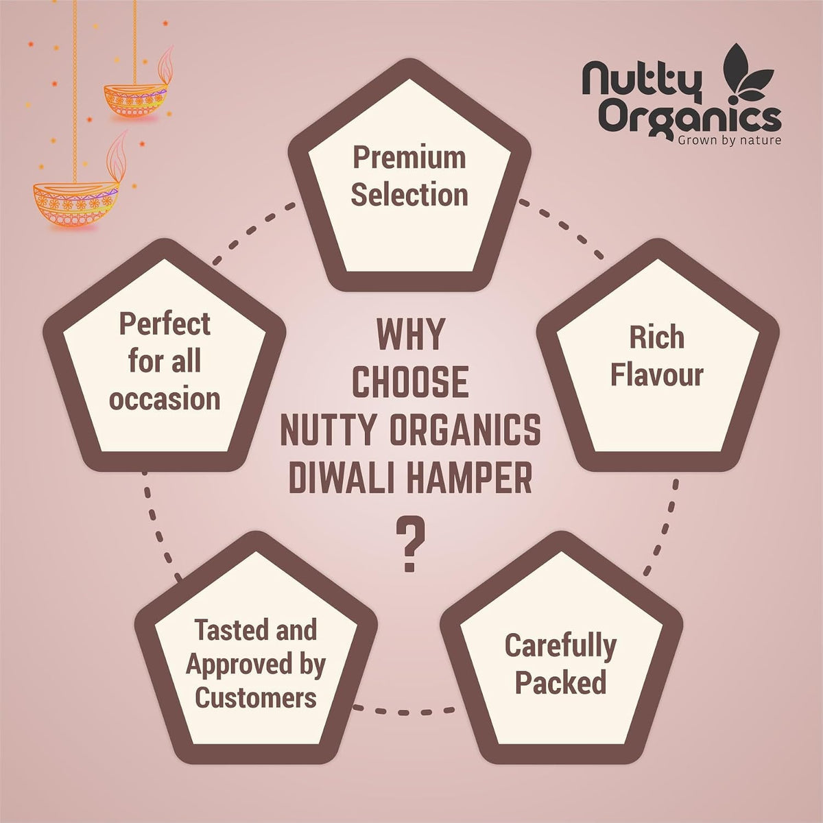 Nutty Organics Premium Dry Fruits Gift Pack – Cashew, Almonds, Green Raisins, Pistachio 100 gram Each & Healthy Dry Fruit Combo for Gifting & Every Occasion