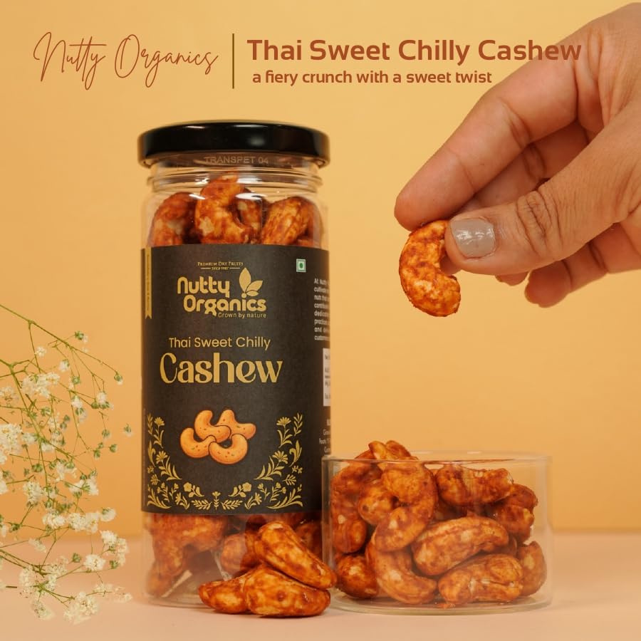 Nutty Organics Premium Diwali Gift Box: Cashew, Almond, Walnut — 3×130g Jars | Vegan & Gluten-Free