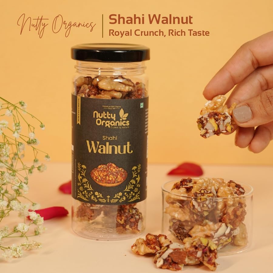 Nutty Organics Premium Diwali Gift Box: Cashew, Almond, Walnut — 3×130g Jars | Vegan & Gluten-Free