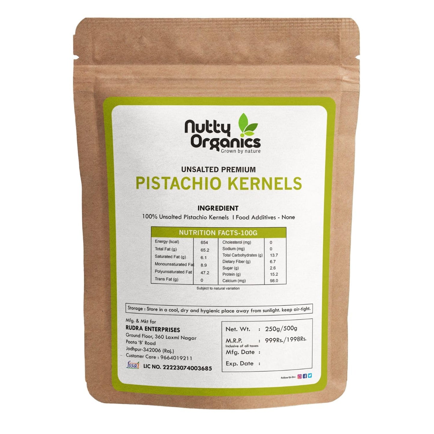 Premium Unsalted Pista Kernels | Jumbo Size & Fresh | Grade A++ Imported