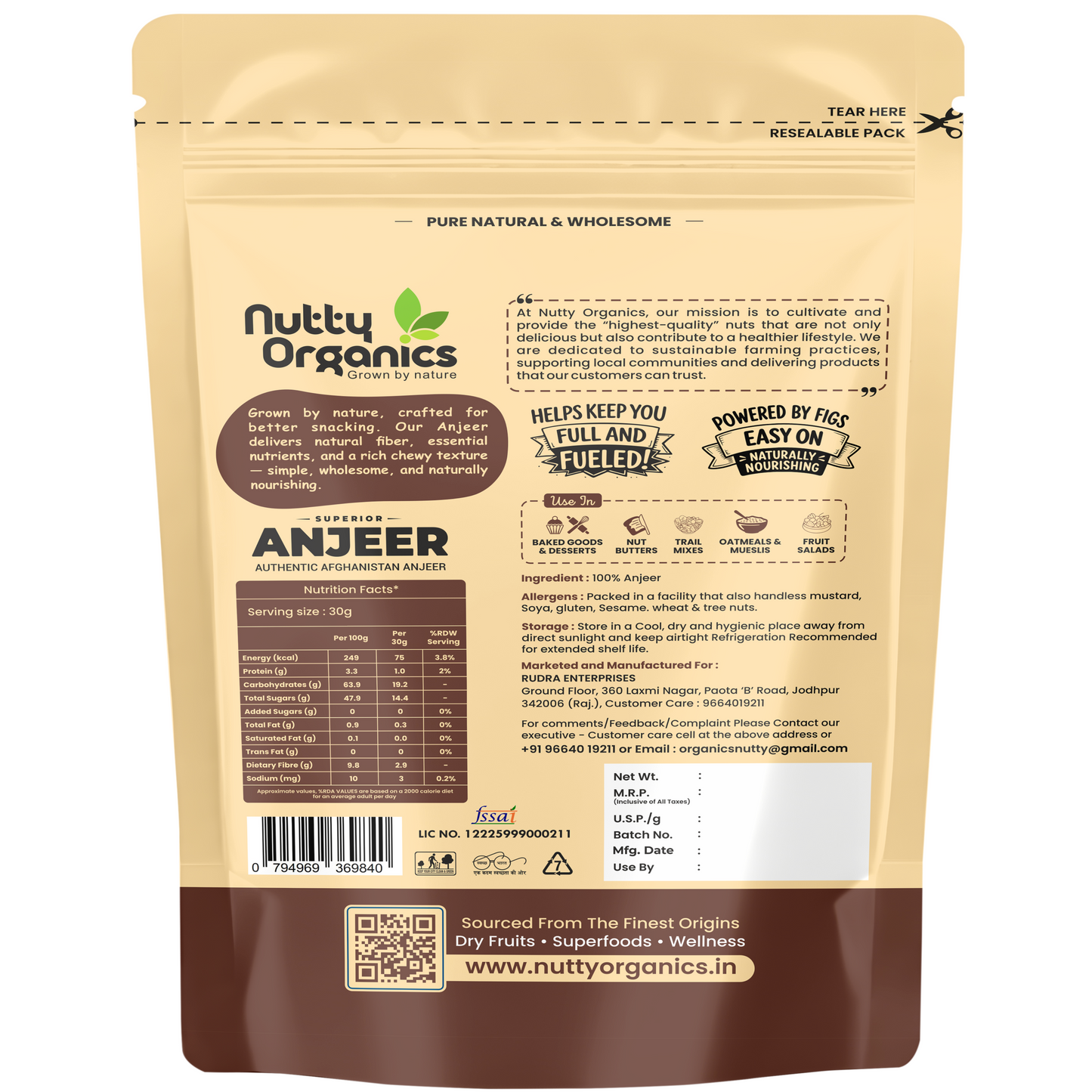 Afghani Anjeer Small Size Figs | Soft, Sweet & Fiber-Rich