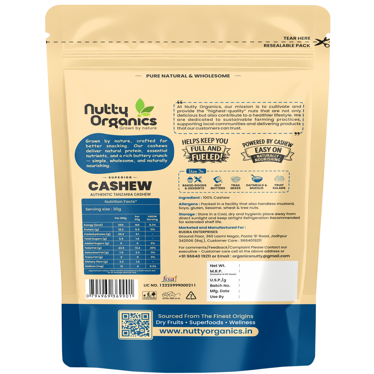 Cashews Super Jumbo Size Kernles | Crunchy, Rich & Energy-Boosting