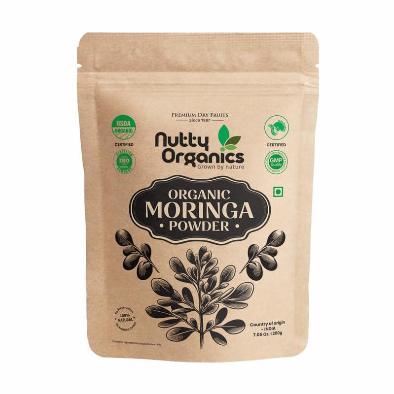 Certified Organic Moringa Powder 200 Gram | Nutrient-Dense, Energizing & Detox-Friendly