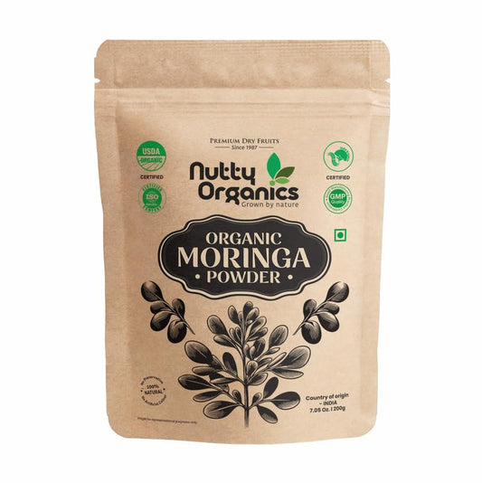 Certified Organic Moringa Powder 200 Gram | Nutrient-Dense, Energizing & Detox-Friendly
