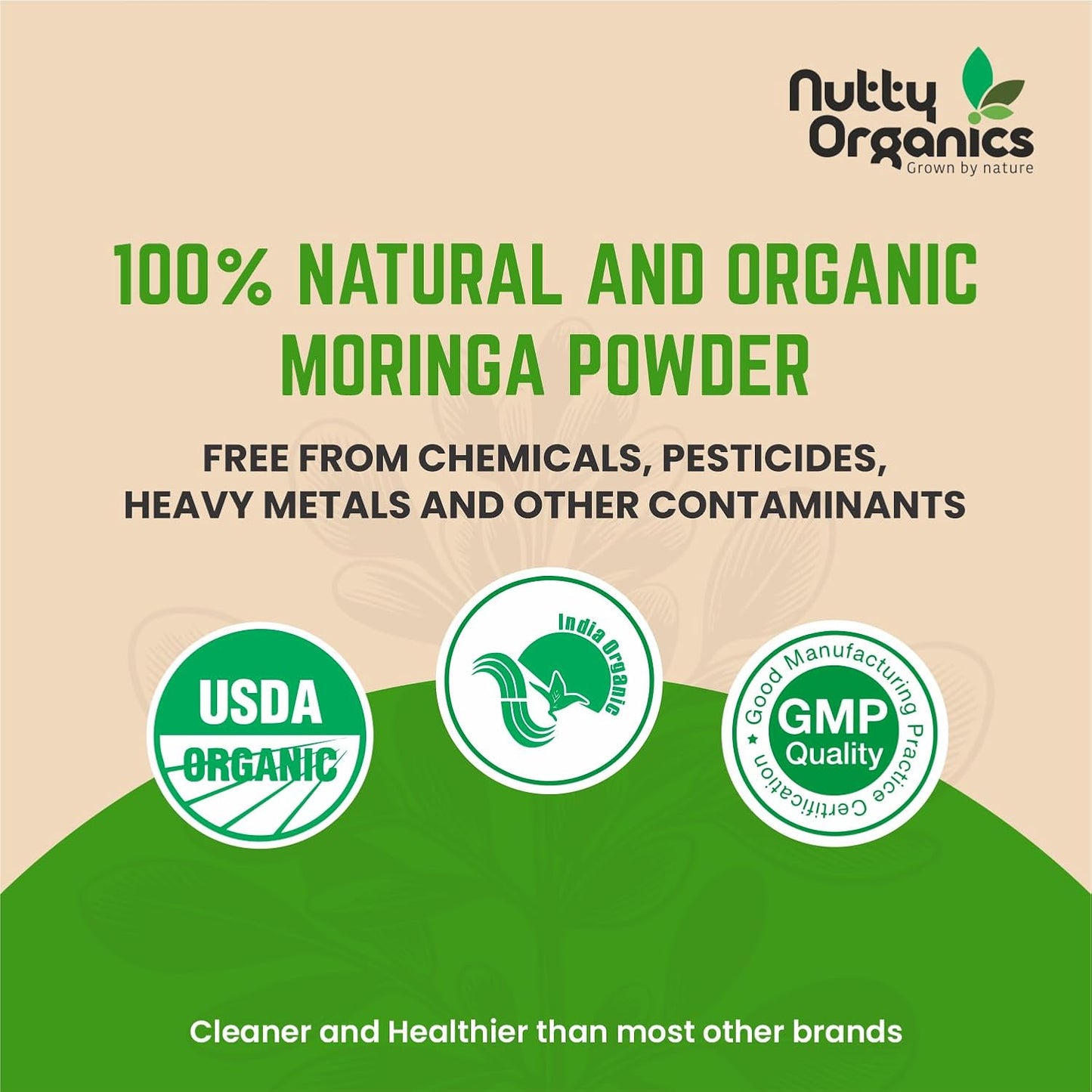 Certified Organic Moringa Powder 200 Gram | Nutrient-Dense, Energizing & Detox-Friendly