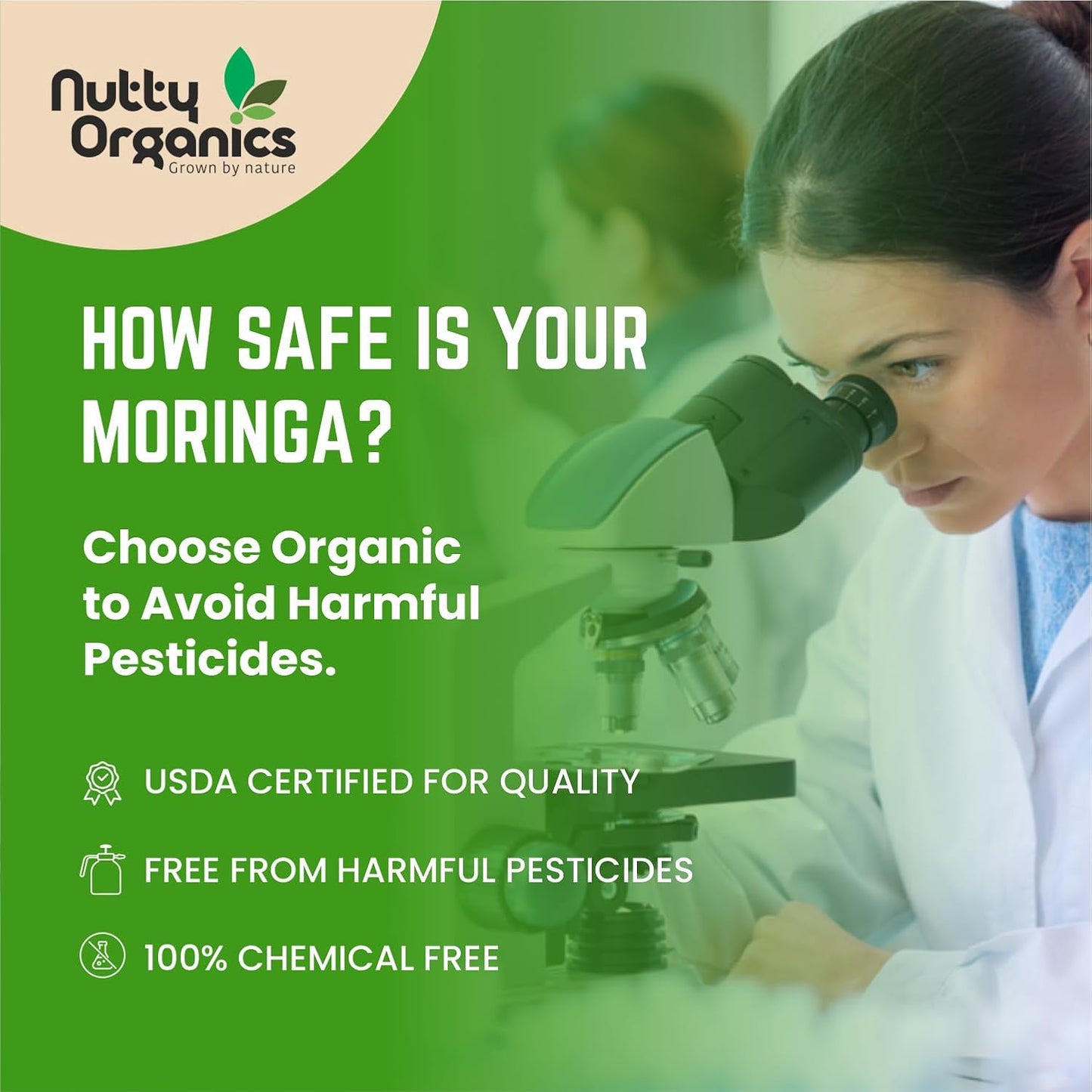 Certified Organic Moringa Powder 200 Gram | Nutrient-Dense, Energizing & Detox-Friendly