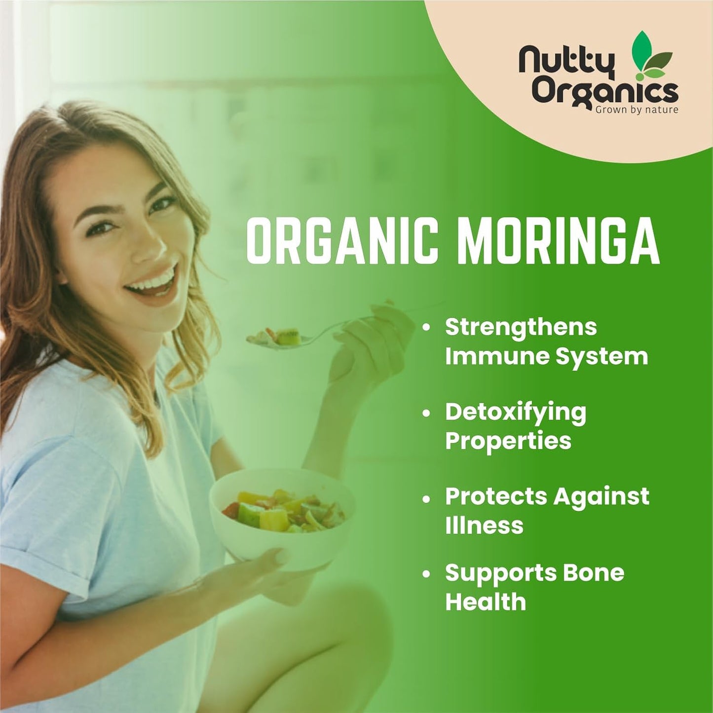 Certified Organic Moringa Powder 200 Gram | Nutrient-Dense, Energizing & Detox-Friendly