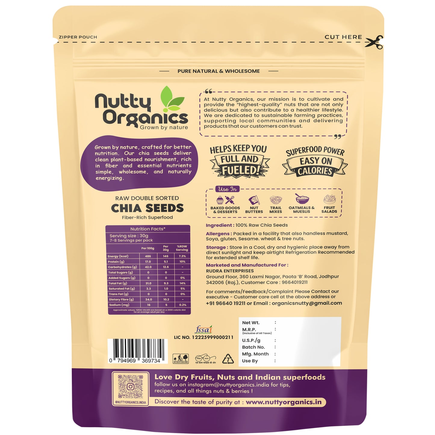 Double Sortex Chia Seeds | Clean, Crunchy & Omega-Rich