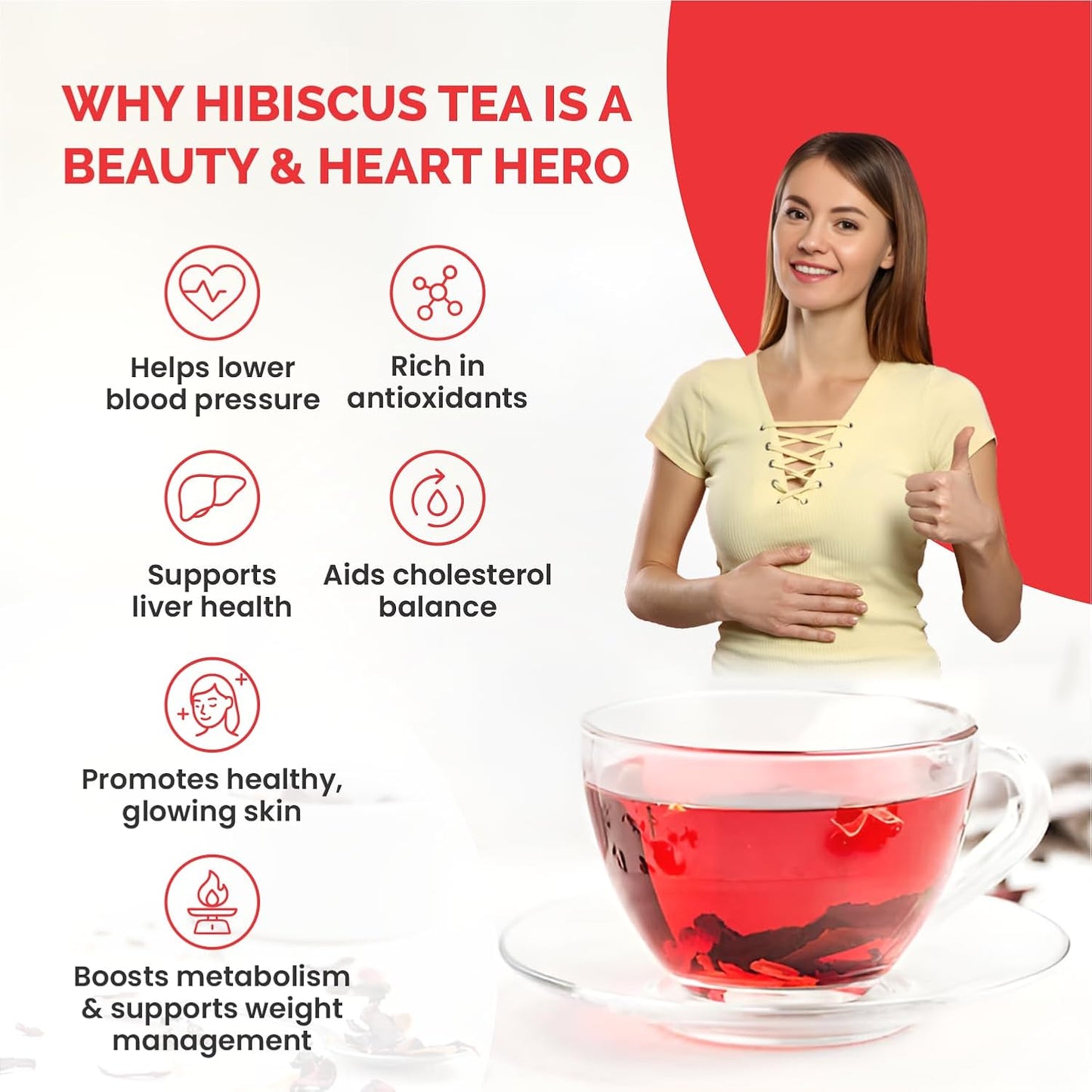 Hibiscus Tea 100 Gram | Tangy, Floral & Antioxidant-Rich