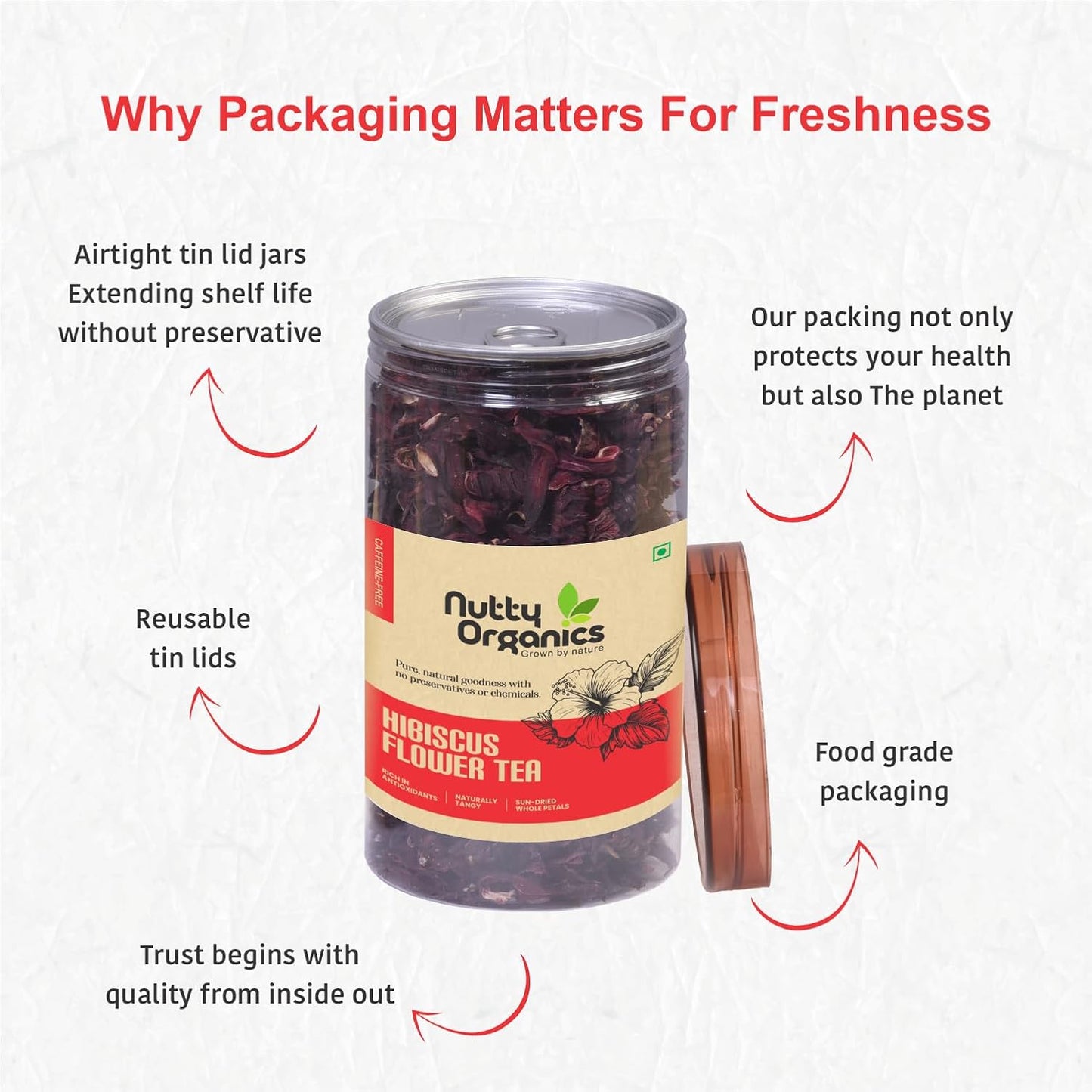 Hibiscus Tea 100 Gram | Tangy, Floral & Antioxidant-Rich