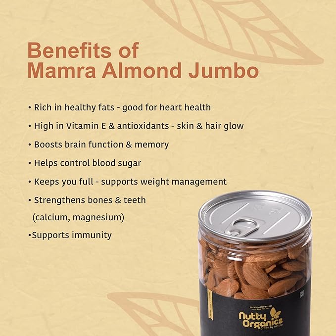 Mamra Almonds Vedica Jumbo | Extra-Large, Rich & High-Nutrition