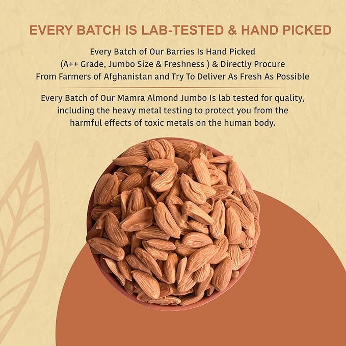 Mamra Almonds Vedica Jumbo | Extra-Large, Rich & High-Nutrition