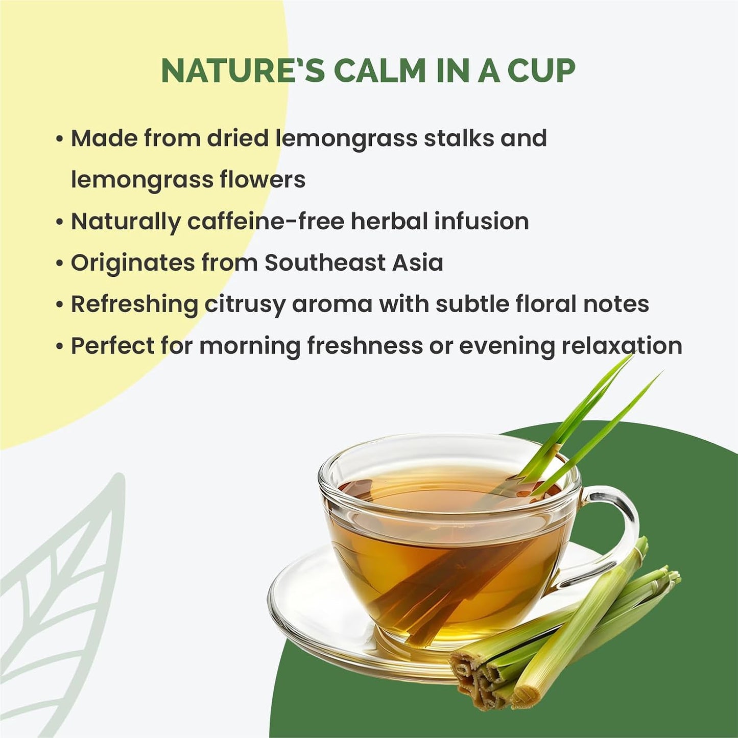 Lemongrass Tea 100 Gram | Fresh, Citrusy & Soothing