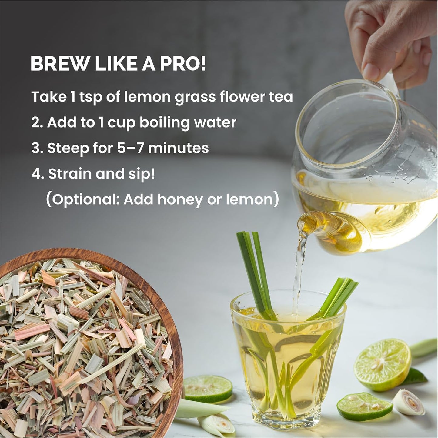 Lemongrass Tea 100 Gram | Fresh, Citrusy & Soothing