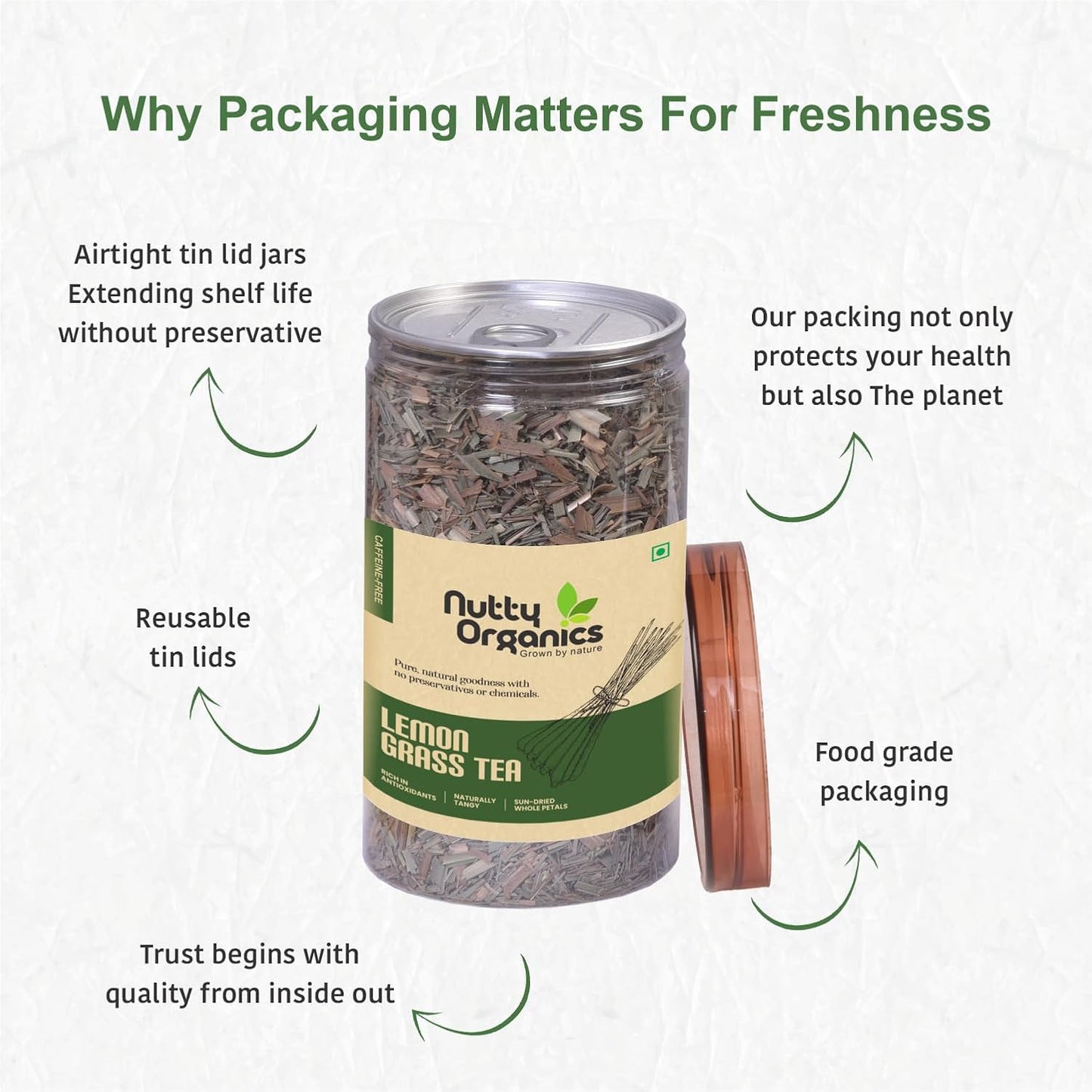 Lemongrass Tea 100 Gram | Fresh, Citrusy & Soothing