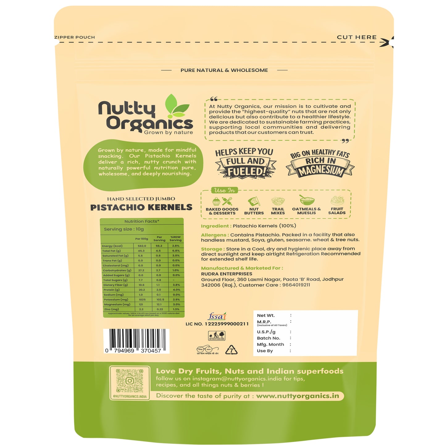 Unsalted Pistachio Kernel | Pure, Crunchy & Protein-Rich